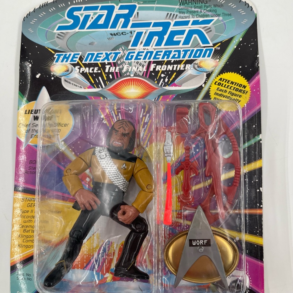 Vtg 1992 Star Trek Lieutenant Worf - The Next Generation Action Figurine SEALED